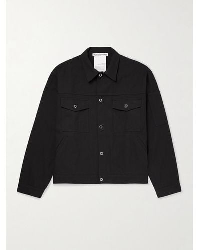 Acne Studios Cotton-blend Twill Overshirt - Black