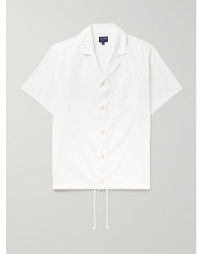 Noah Camp-collar Cotton-poplin Shirt - White
