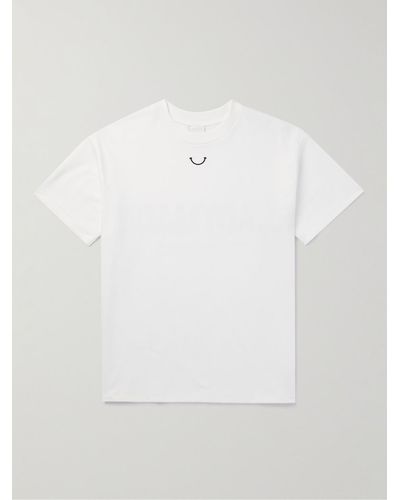READYMADE T-Shirt aus Baumwoll-Jersey mit Print und Stickerei - Weiß