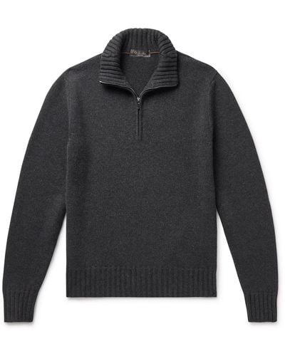 Loro Piana Cashmere Half-zip Sweater - Gray