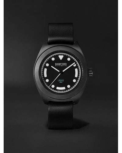 BAMFORD LONDON Land Rover Lr002 Limited Edition Automatic Titanium And Rubber Watch - Black