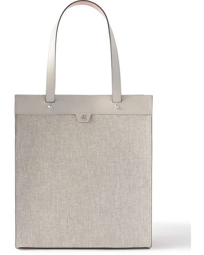 Christian Louboutin Logo-embossed Canvas And Leather Tote Bag - Multicolor