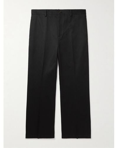Acne Studios Straight-leg Cotton-twill Pants - Black