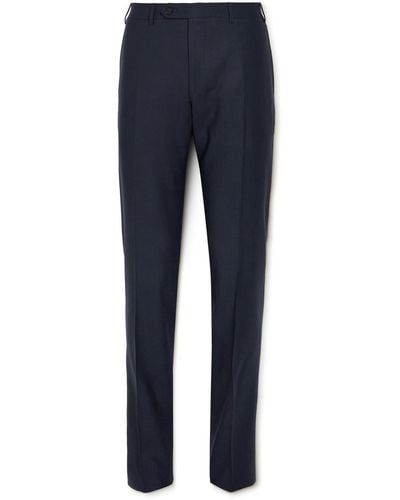 Canali Impeccable Slim-fit Super 130s Wool Suit Pants - Blue