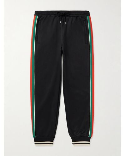 Gucci Web Stripe Jersey Track Trousers - Black