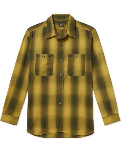 Needles Checked Crepe Shirt - Green