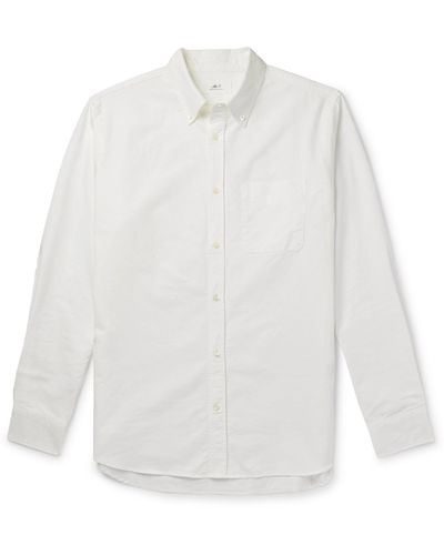 MR P. Button-down Collar Cotton Oxford Shirt - White