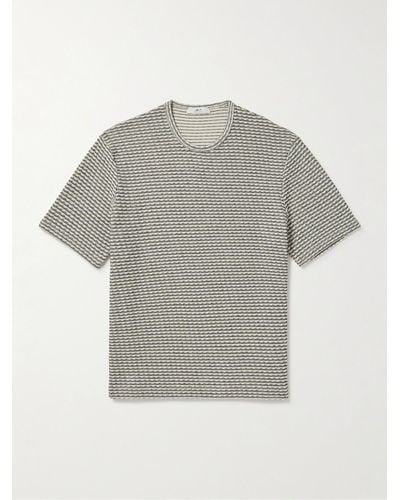 MR P. Embroidered Cotton T-shirt - Grey