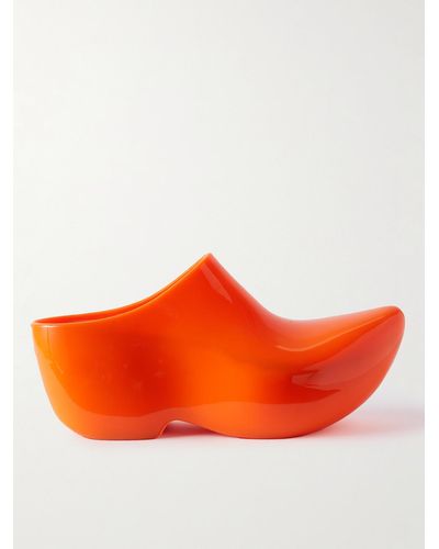 Balenciaga Technoclog Clogs aus Gummi - Orange