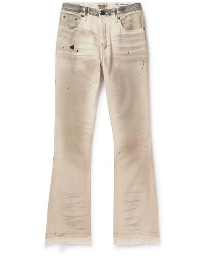 GALLERY DEPT. Hollywood Flared Distressed Paint-splattered Jeans - Natural