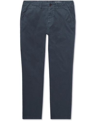 Outerknown Nomad Slim-fit Straight-leg Garment-dyed Organic Cotton Pants - Blue