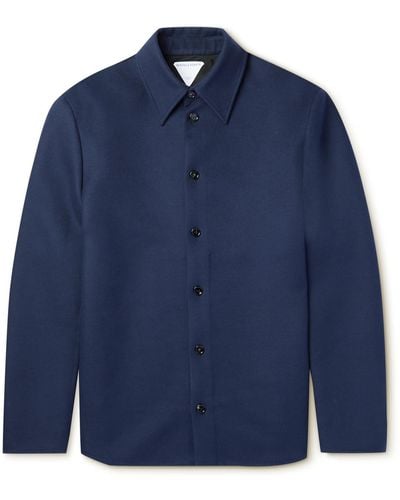 Bottega Veneta Wool-flannel Overshirt - Blue
