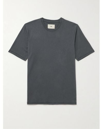 Folk Garment-dyed Cotton-jersey T-shirt - Grey