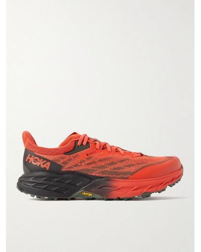 Hoka One One Speedgoat 5 Rubber-trimmed Gore-tex® Mesh Running Trainers - Red
