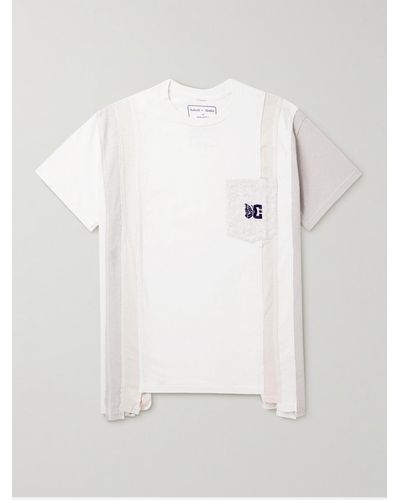Needles 7cut Logo-embroidered Jersey T-shirt - White