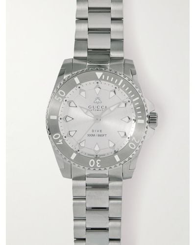 Gucci Dive Uhr aus Edelstahl - Grau