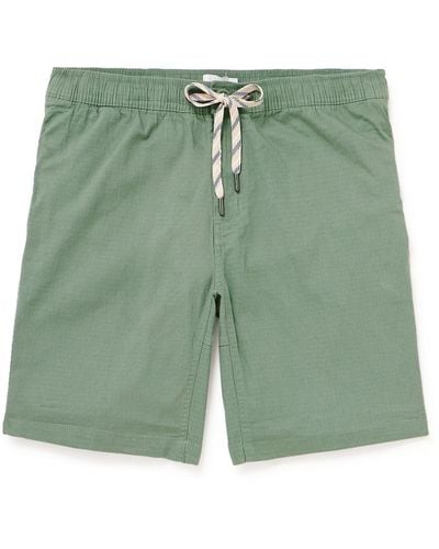 Onia All Terrain Straight-leg Stretch Cotton-ripstop Drawstring Shorts - Green