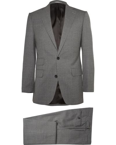 Thom Sweeney Grey Weighouse Slim-fit Wool Suit