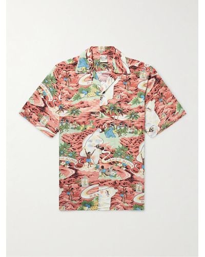 Go Barefoot Convertible-collar Printed Cotton-blend Shirt - Multicolour