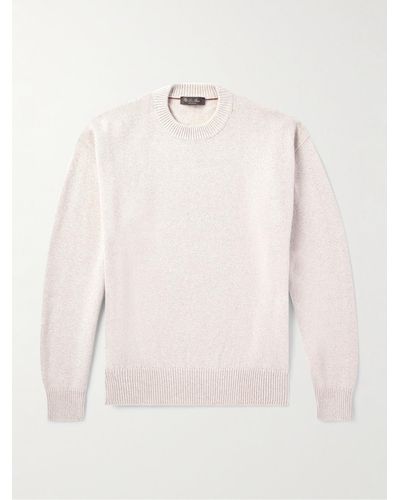 Loro Piana Cotton And Cashmere-blend Jumper - Natural