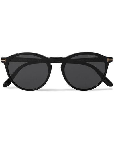 Tom Ford Aurele Round-frame Acetate Sunglasses - Black