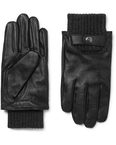 Dents Buxton Touchscreen Leather Gloves - Black