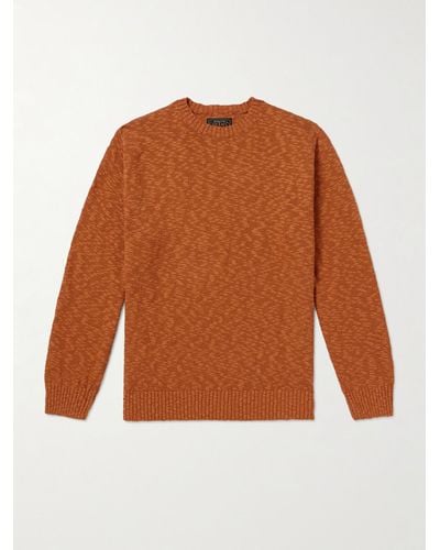 Beams Plus Pullover aus einer Baumwollmischung - Braun