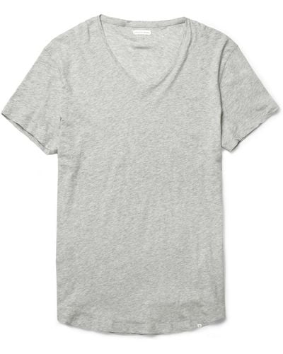 Orlebar Brown Ob-v Slim-fit Cotton-jersey T-shirt - Gray