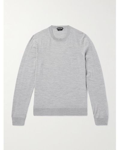 Tom Ford Slim-fit Wool Sweater - Grey