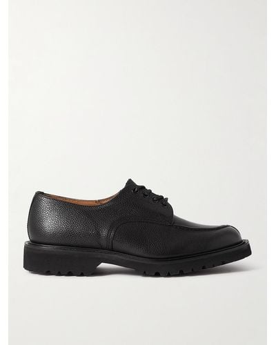 Tricker's Kilsby Derby-Schuhe aus vollnarbigem Leder - Schwarz