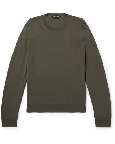 Tom Ford Slim-fit Wool Sweater - Green