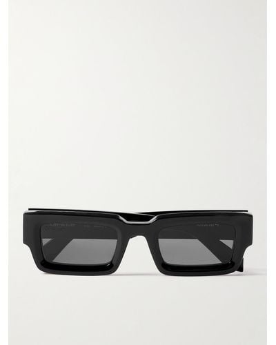 Off-White c/o Virgil Abloh Lecce Sonnenbrille mit rechteckigem Rahmen aus Azetat - Schwarz