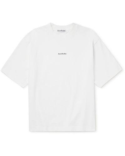 Acne Studios Logo-print Organic Cotton-jersey T-shirt - White