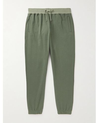 MR P. Tapered Cotton-jersey Sweatpants - Green