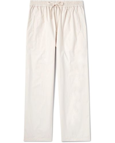 Umit Benan Straight-leg Cotton-poplin Drawstring Pants - White