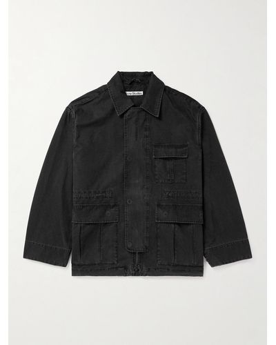 Acne Studios Ostera Oversized Garment-dyed Cotton-ripstop Chore Jacket - Black