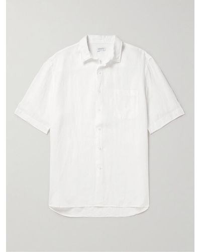 Sunspel Camicia in lino - Bianco