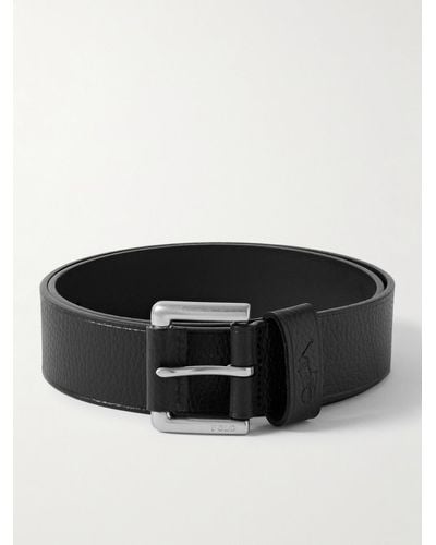 Polo Ralph Lauren 3.5cm Full-grain Leather Belt - Black