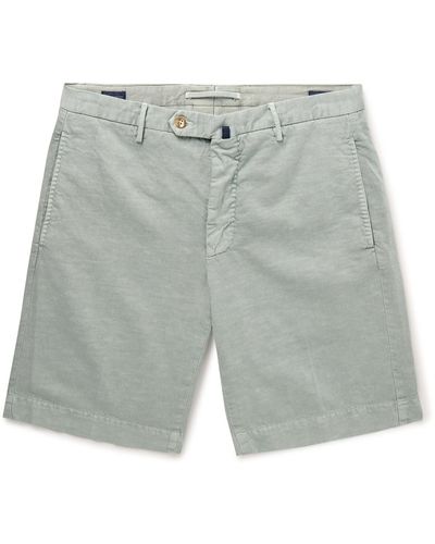 Incotex Venezia 1951 Straight-leg Cotton-blend Twill Bermuda Shorts - Gray