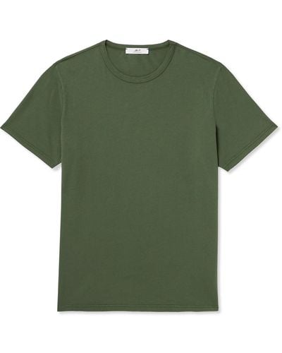 MR P. Garment-dyed Cotton-jersey T-shirt - Green