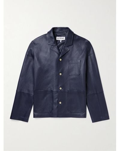 Loewe Leather Jacket - Blue