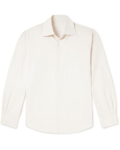 STÒFFA Linen And Cotton-blend Shirt - White