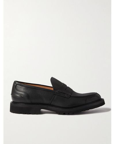Tricker's James Full-grain Leather Penny Loafers - Black
