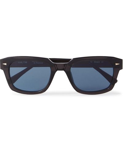 Ahlem Volontaires Square-frame Acetate Sunglasses - Blue