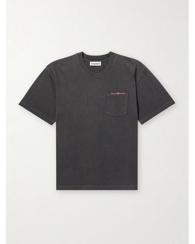 CHERRY LA T-Shirt aus Baumwoll-Jersey mit Print - Schwarz
