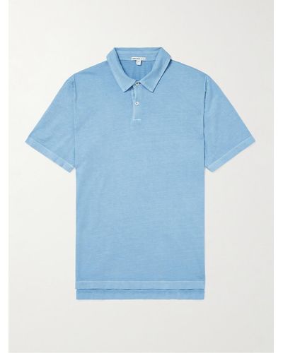 James Perse Supima Cotton-jersey Polo Shirt - Blue