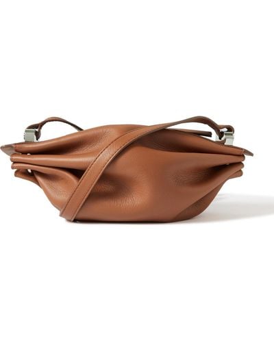 Bonastre Bon Bon Leather Messenger Bag - Brown
