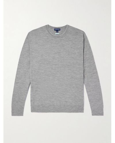 Peter Millar Excursionist Flex Merino Wool-blend Sweater - Grey