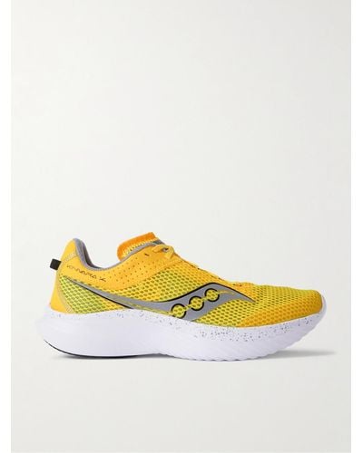 Saucony Kinvara 14 Rubber-trimmed Mesh Running Sneakers - Yellow