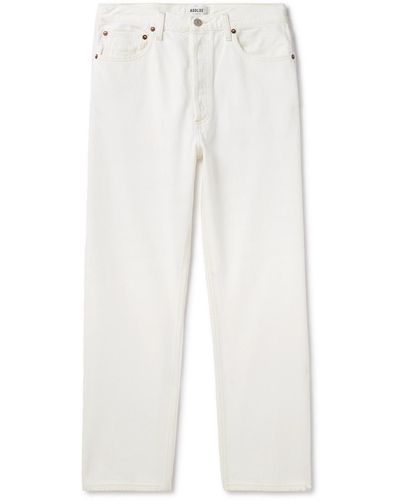 Agolde 90's Straight-leg Distressed Jeans - White